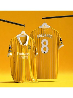 Fair City Arsenal 2024-25 Sezonu Özel Konsept Martin Ødegaard Forması (Yellow)