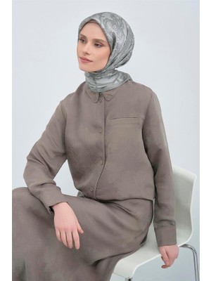 İpekevi Armine Ipek Eşarp 2026 Yaz - 9537-81 Gümüş Sura
