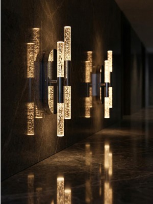 Vega Aydınlatma Bubble Plus LED Aplik 45X12 cm Pilli + Elektrikli Duvar Aydınlatma Modern Dekoratif Aplik
