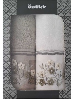 Özdilek Ditsy Garden 2'li Havlu 50*90 cm El-Yüz Havlusu Nak-2
