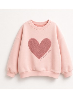 Ozzy Kids Kız Çocuk Önü ve Arkası Nakışlı Sweatshirt