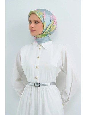 Armine Ipek Eşarp 2026 Yaz - 9509-80 Buz Mavi Twill