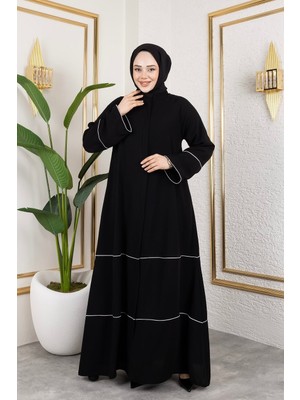 Moda Asi Modaasi Kıl Biye Detaylı Premium Abaya Ferace
