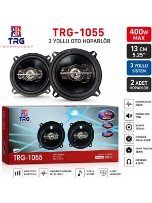 TRG-1055 13 cm 400W 3 Yollu Oto Hoparlör – 5.25 Inç 4 Ohm 2 Adet