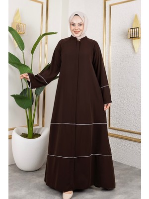 Moda Asi Modaasi Kıl Biye Detaylı Premium Abaya Ferace