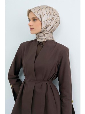 İpekevi Armine Ipek Eşarp 2026 Yaz - 9538-35 Koyu Taş Sura