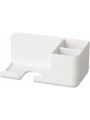 Umiya Duvar Tipi Saç Kurutma Makinesi Askılığı Yapışkanlı Banyo Düzenleyici ve Pratik Cihaz Tutucu Beyaz
