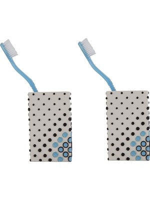 Renas Store Bosphorus 2 Adet Diş Firçalik ve Macunluk Puanli Poliresin 6X6X10CM 200ML Banyo Seti