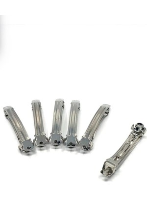 Renas Store 20 Adet 5 cm Gümüş Renk Metal Otomatik Toka Boş Süslenmemiş - 2702202321