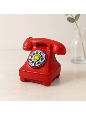 Enco Store Vintage Ankesörlü Telefon Biblo Reçine 12X7.5 cm