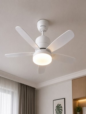 Orden Yaşam Ventus Işıklı Tavan Vantilatörü Pervaneli LED Ampul Ayarlı 30W Kumandalı E27 5 Kanatlı
