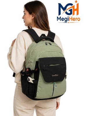 MegiHero Günlük Sırt Çantası Unisex Çok Bölmeli Okul Çantası 2601