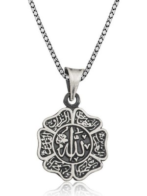 Gumush Gümüş Allah Yazılı Erkek Kolye