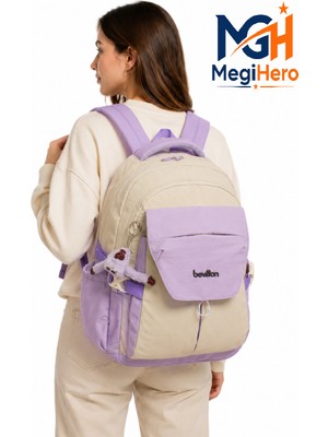 MegiHero Günlük Sırt Çantası Unisex Çok Bölmeli Okul Çantası 2601