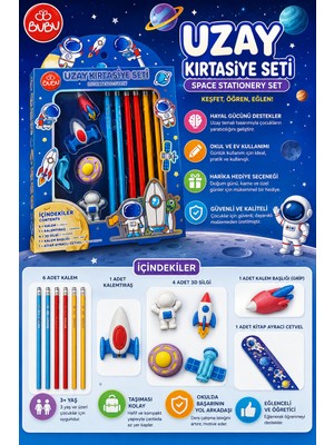 Ceren Kırtasiye Kurşun Kalem Seti Uzay Figürlü