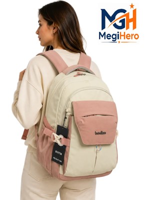 MegiHero Günlük Sırt Çantası Unisex Çok Bölmeli Okul Çantası 2601