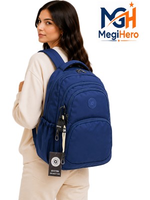 Megihero Okul Sırt Çantası Günlük Sırt Çantası 2100 Lacivert