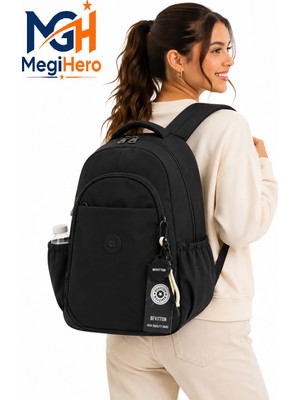 MegiHero Suya Dayanıklı Kumaş 1650 Günlük Sırt Çantası Unisex Okul Çantası