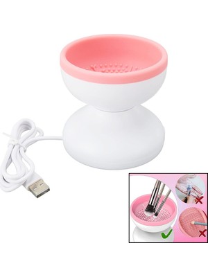TeknoKapsül Makeup Brush Cleaner Makyaj Fırça Temizleme Makinesi USB Çalışma - Silikon Tırtıklı Hazne (5643)