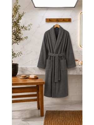 Luna Sacra Bornoz %100 Bambu Unisex Şal Yaka Yumuşak Yetişkin