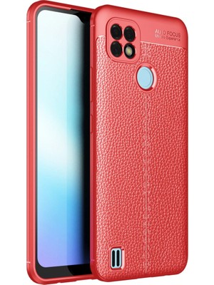 Magicool Realme C25 Kılıf Auto Focus Kapak - Kırmızı