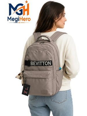 Bevitton Su Itici Kumaş  Vizon Okul Sırt Çantası 34200
