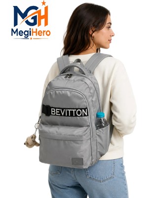 Bevitton Su Itici Kumaş  Taş Okul Sırt Çantası 34200