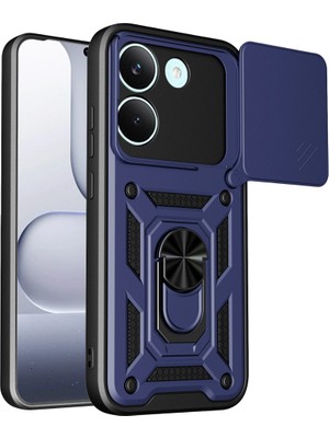 Magicool Xiaomi Poco X8 Pro Pars Lens Yüzüklü Silikon - Lacivert