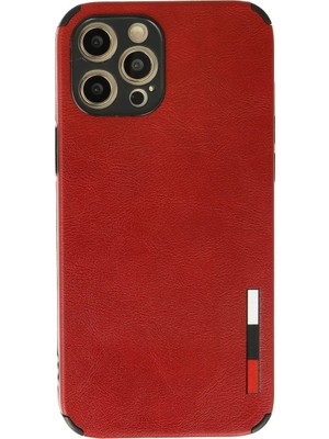 Magicool Iphone 12 Pro Kılıf Loop Deri Silikon - Kırmızı