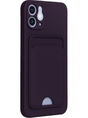 Magicool Iphone 12 Kılıf Kelvin Kartvizitli Silikon - Derin Mor