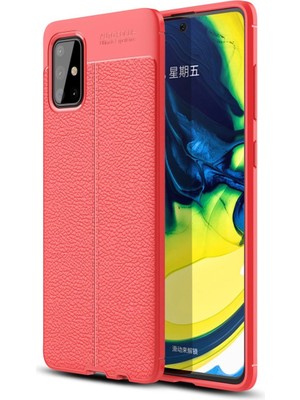 Magicool Newface Samsung Galaxy A71 Kılıf Auto Focus Kapak - Kırmızı