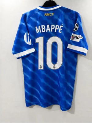 Breathless Real Madridd 2025/26 Yeni Sezon Kylian Mbappe Deplasman Forması (Mavi)