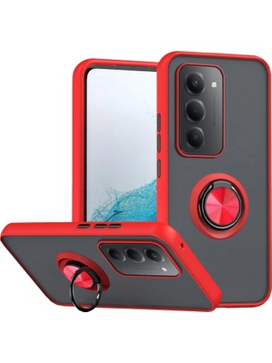 Magicool Xiaomi Redmi 15 4g Montreal Yüzüklü Silikon Kapak - Kırmızı