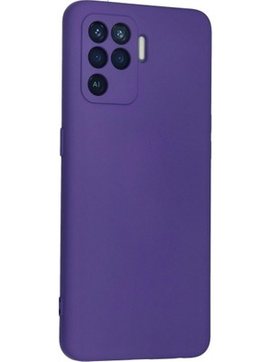 Magicool Oppo Reno 5 Lite Kılıf Nano Içi Kadife Silikon - Mor