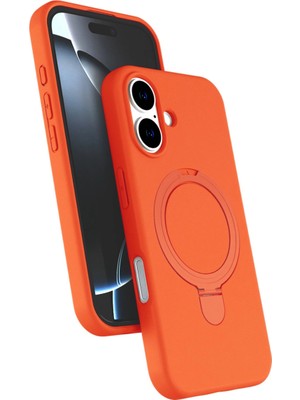 Magicool Iphone 16 Regal Magsafe Standlı Kapak - Turuncu
