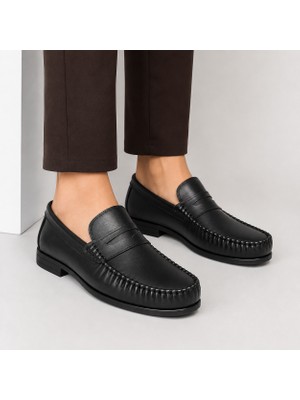 Yalçın Erkek Taba Loafer Ayakkabı – Bağcıksız Tokalı Dikişli Klasik Mokasen Günlük Ayakkabı