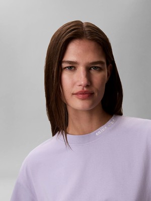 Calvin Klein Kadın / Kız Mavi Calvin Klein Ss Coolıng Jersey Re, Vbk Mavi Kadın T-Shirt