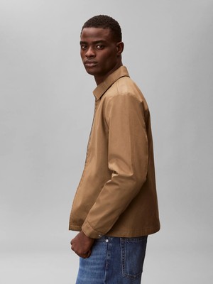 Calvin Klein Erkek Yeşil Calvin Klein Ls Cotton Wıng Colla, Vfb, Xs Yeşil Erkek Ceket