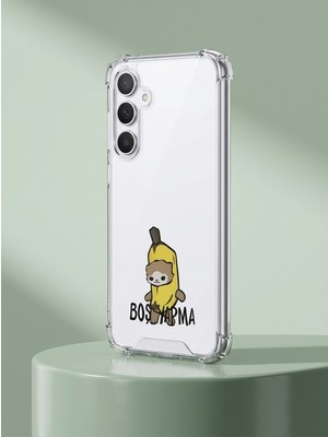 TKÇ Samsung Galaxy A26 Boş Yapma Muz Detaylı Kart Bölmeli Şeffaf Telefon Kılıfı