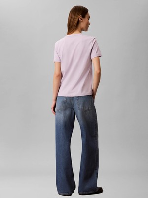 Calvin Klein Kadın / Kız Mor Calvin Klein Ss 20S Jersey Emblem, Vfj Mor Kadın T-Shirt