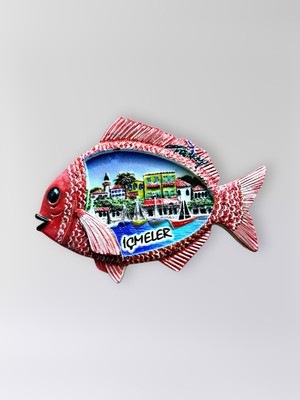 Mundy Içmeler Polyester Kabartmalı Magnet 8,5 x 6 cm Dekoratif Hediyelik Buzdolabı Süsü (KOD:1769)