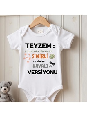 Egg Baby Teyze Yazılı Bebek Zıbın Teyzem Temalı Komik Tasarımlı Bebek Body %100 Pamuk Cool Havalı
