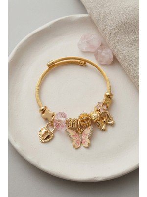 Hobilinka Pembe Charmlı Bileklik TJ-BB8734