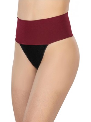 Hace Bazaar Marsilyan-  Bordo Mı 2048 Seamless Çift Renk String Korse