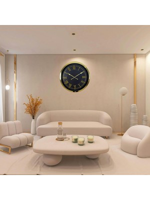 Hobilinka Gold Prestij Roma 60 x 60 cm Metal Duvar Saati