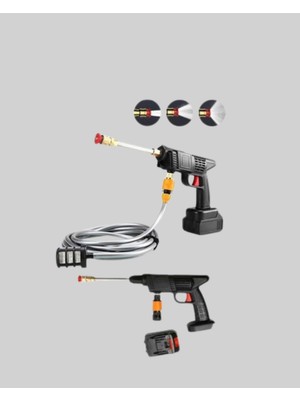 MiraLive 21V Akülü Basınçlı Yıkama Makinesi Çift Akülü ve Hızlı Şarj Özellikli