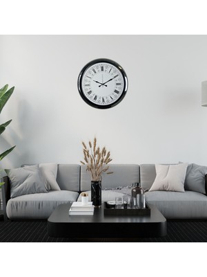 MiraLive Krom Mnadala Desenli 52 x 52 cm Duvar Saati