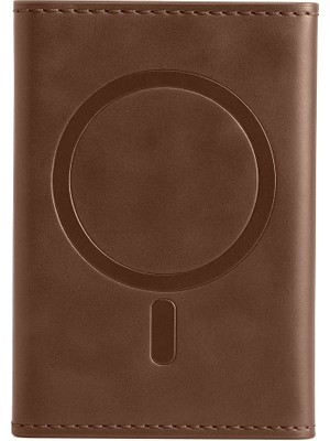 Nemere Mey Ithalat®  Tema Magsafe Deri Kartlık - Taba