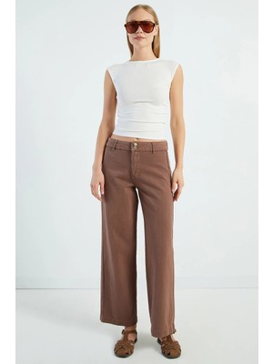 FullaModa Çift Düğmeli Gabardin Pantolon