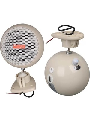 TeknoKapsül Magicvoice Mv-12 7.5 cm 20 Watt Komütatörlü Hat Trafolu Krem Beyazı Sütun Sarkık Hoparlör (2'li Takım)